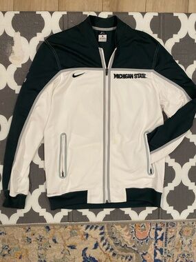 Nike Michigan State Men’s Green & White  Warm Up Jacket Size L